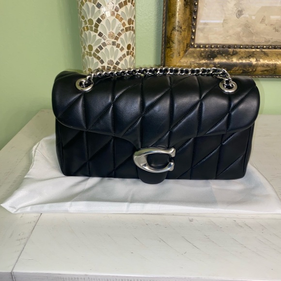 Coach Quilted Tabby 26 in Black with Silver Hardware - Picture 1 of 7